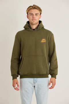 Jetpilot Yowie Sherpa Mens Pullover - Army 3