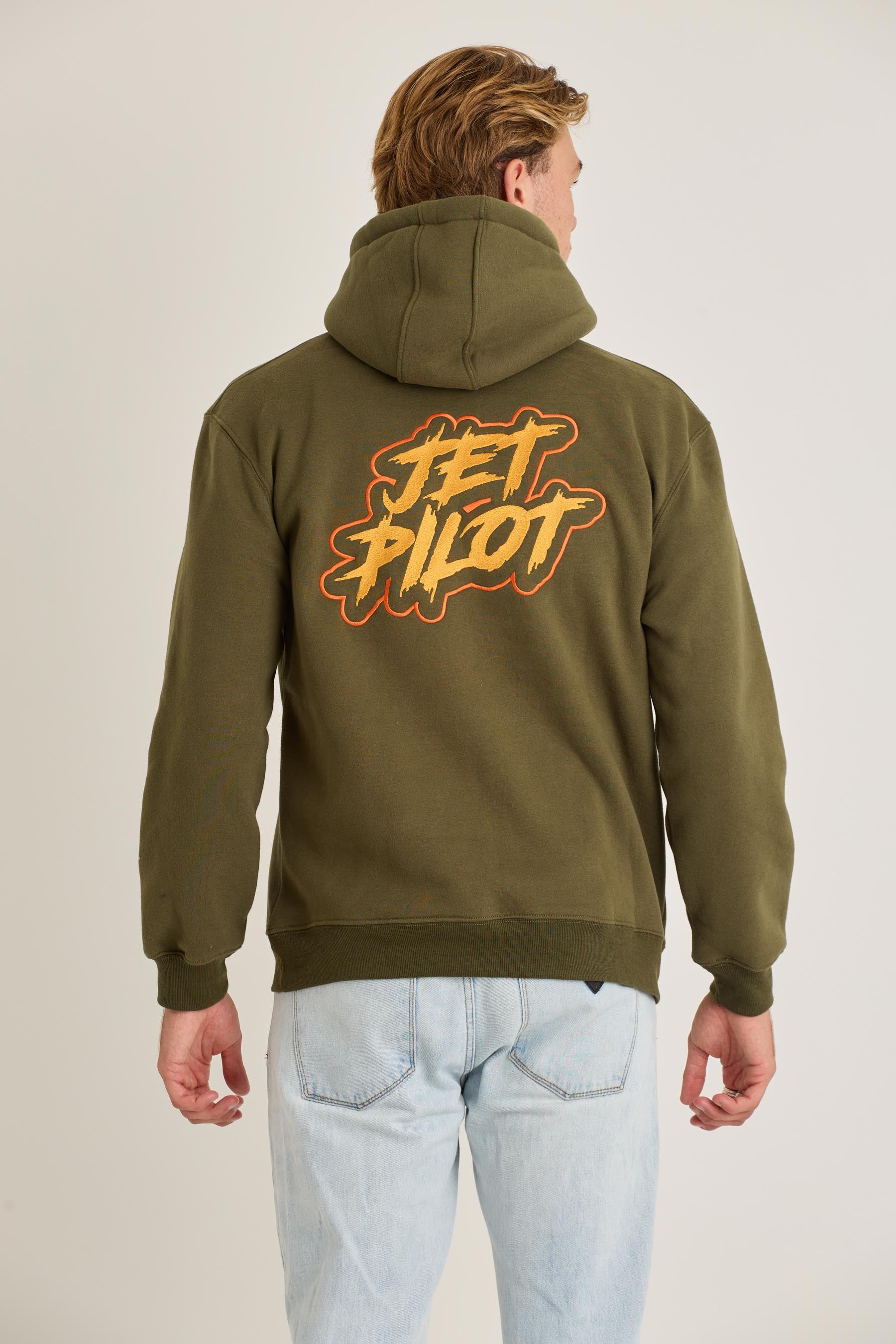 Jetpilot Yowie Sherpa Mens Pullover - Army 6
