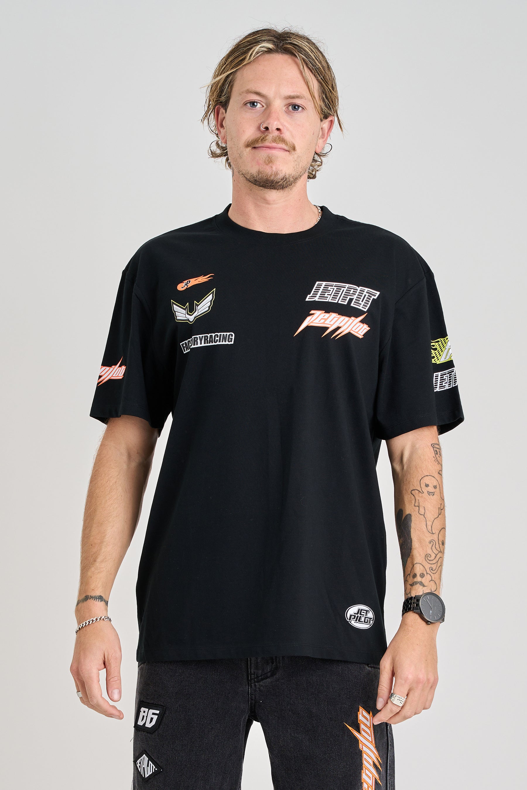 Jetpilot Track Day Tee - Black 1