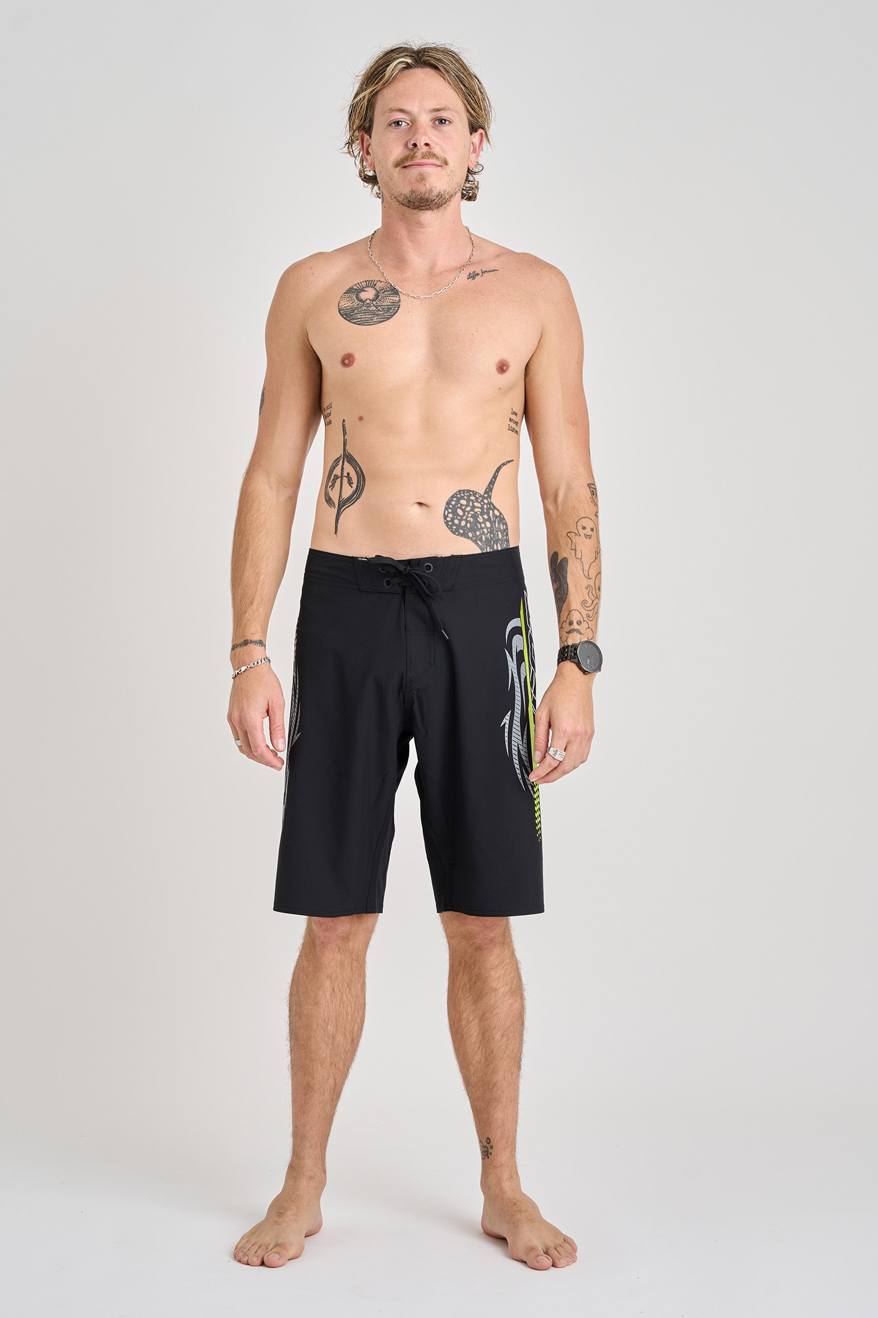 Jetpilot Velocity Boardshort - Black Green 7