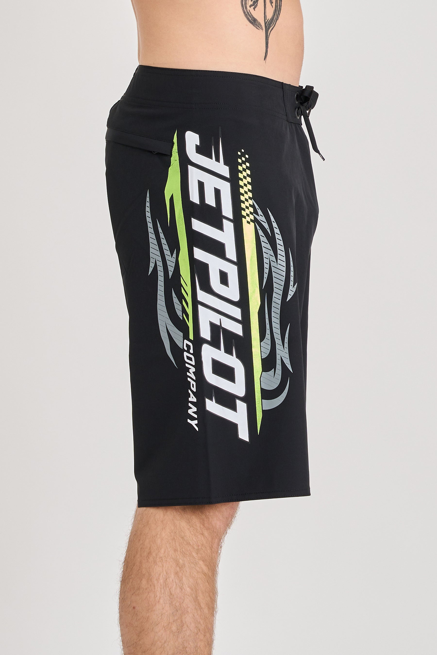 Jetpilot Velocity Boardshort - Black/Green 5