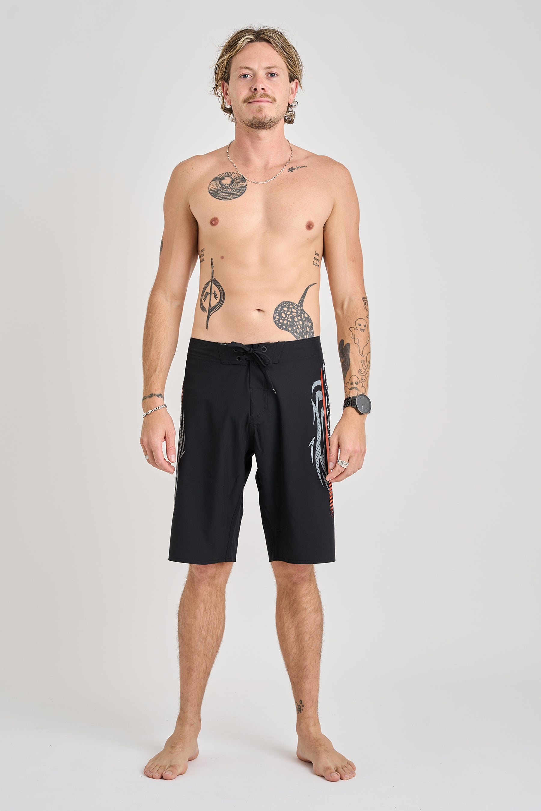 Jetpilot Velocity Boardshort - Black/Orange 6