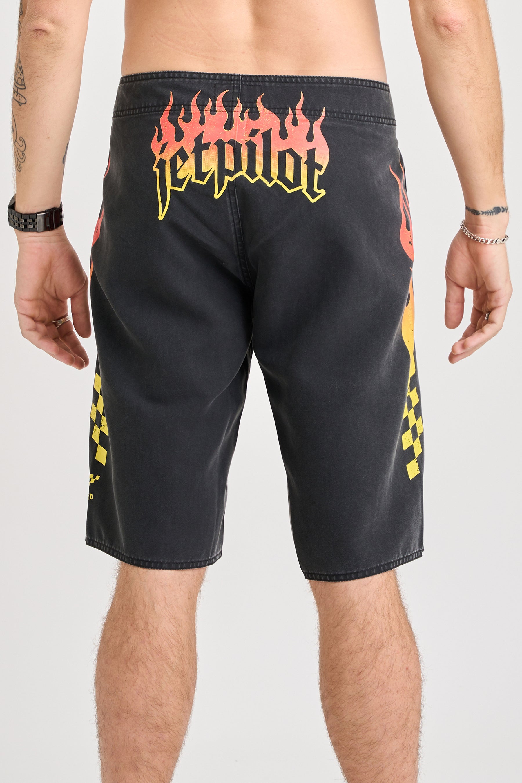 Jetpilot Live Fast Boardshort - Washed Black