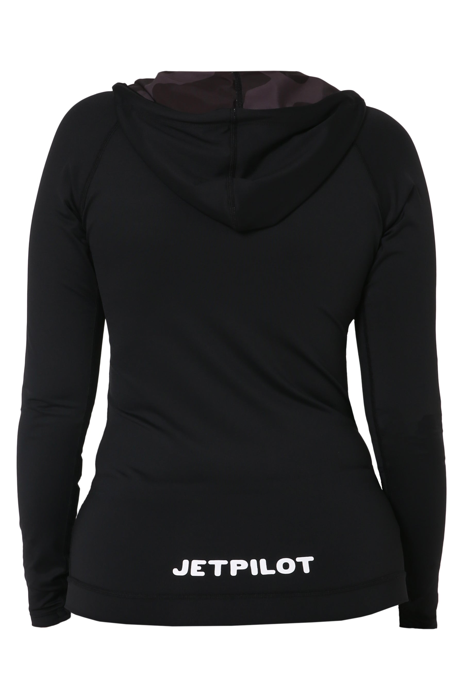 Jetpilot Zahra Ls Hooded Ladies Rashie - Black 4 