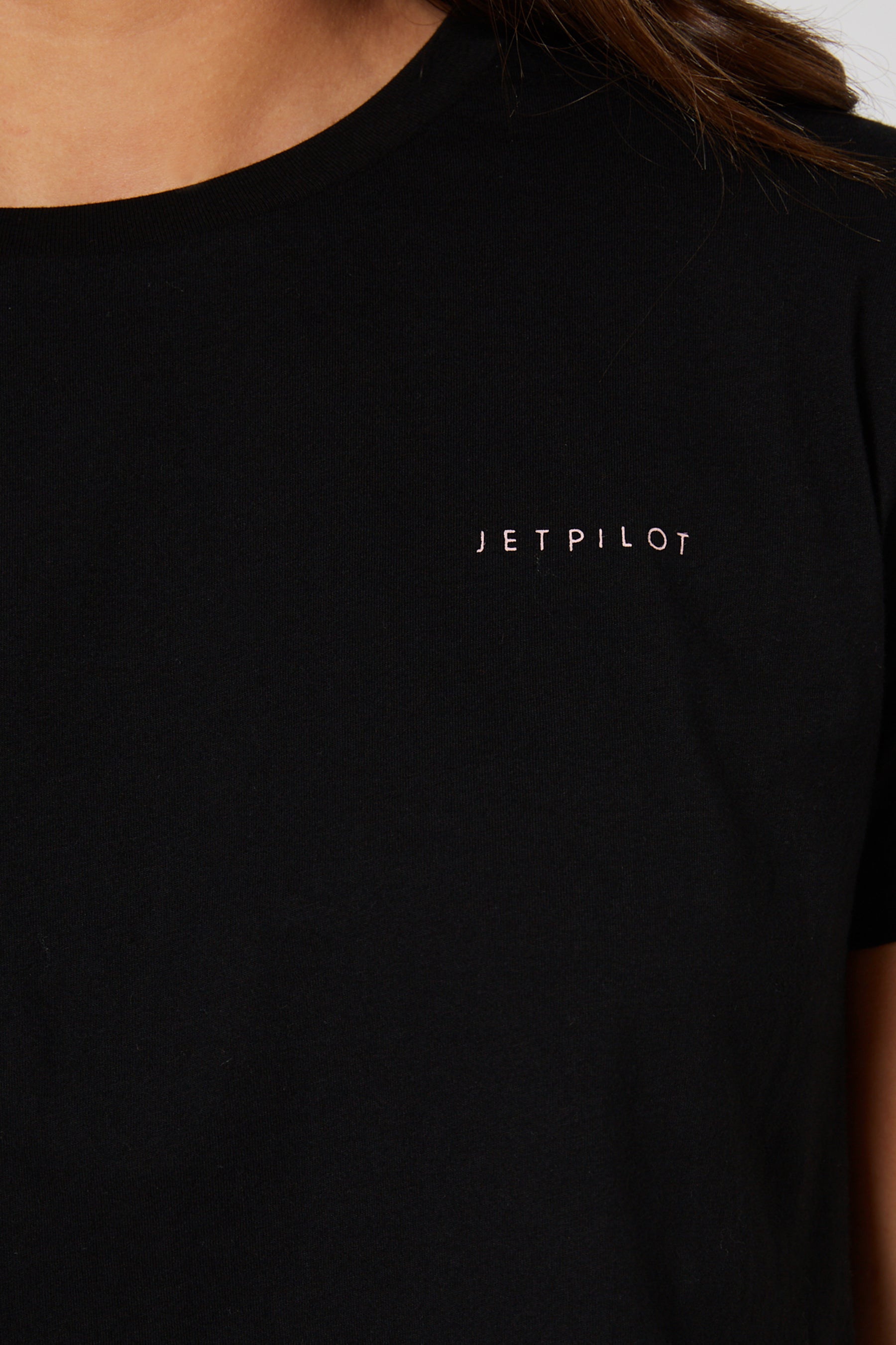 Jetpilot Flora Ladies S/S Crop Tee - Black