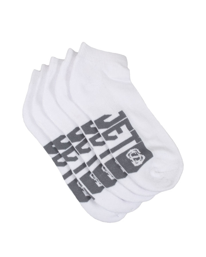 Jetpilot Corp Mens No-Show Sock - White