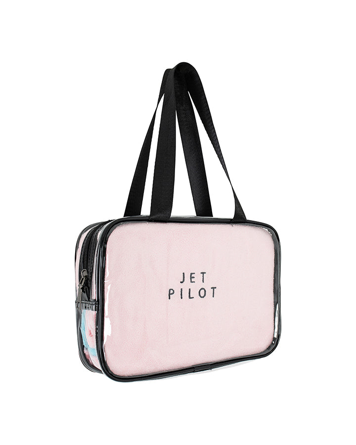 Jetpilot Ladies Flight Hooded Towel - Pink/Blue