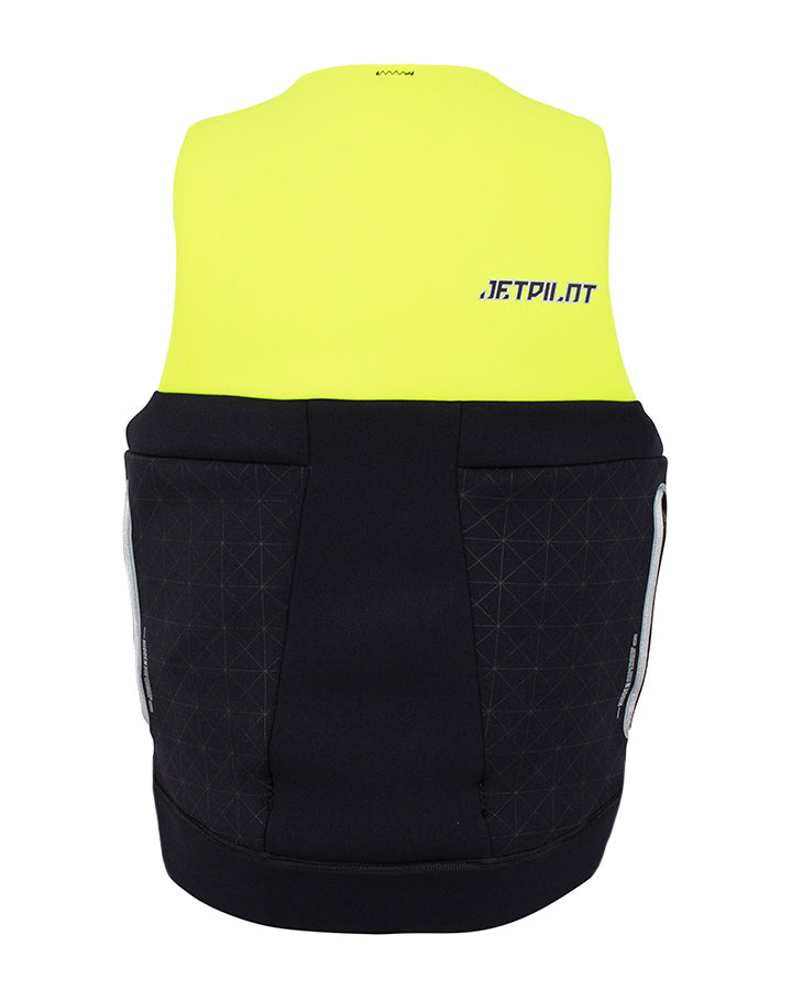 JETPILOT CAUSE MENS S-GRIP FE NEO VEST YELLOW L50 - BACK