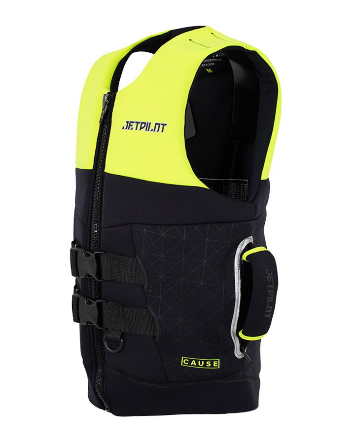 JETPILOT CAUSE MENS S-GRIP FE NEO VEST YELLOW L50 - SIDE