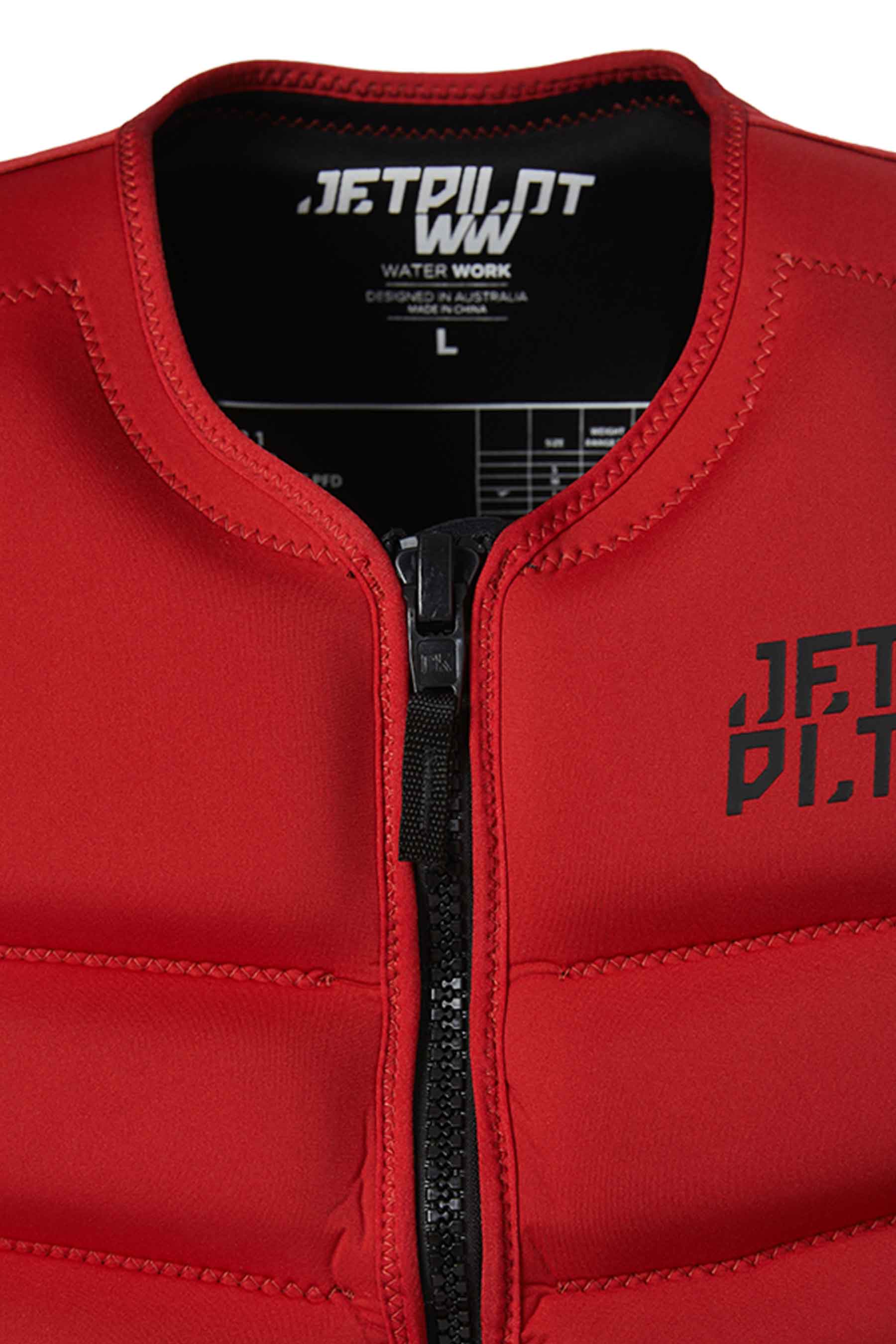 Jetpilot Hyperflex Mens Neo S-Grips Life Jacket - Red