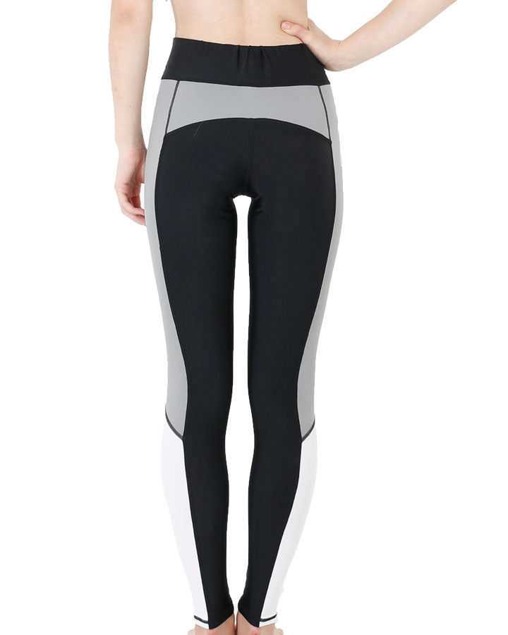 Jetpilot Sport Edition Ladies Lycra Legging - Black/Charcoal
