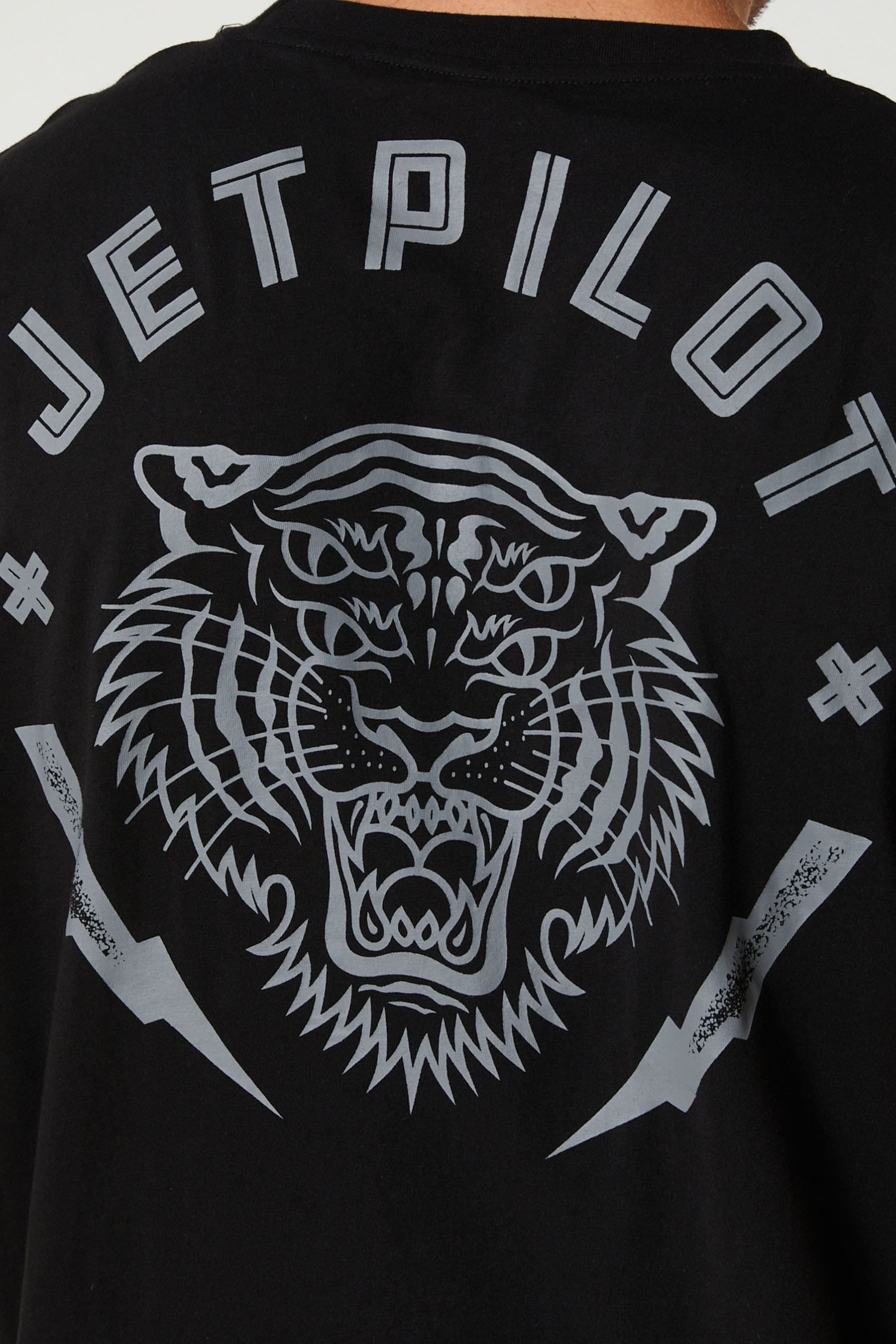 Tiger Mens SS T-Shirt Black Charcoal 2