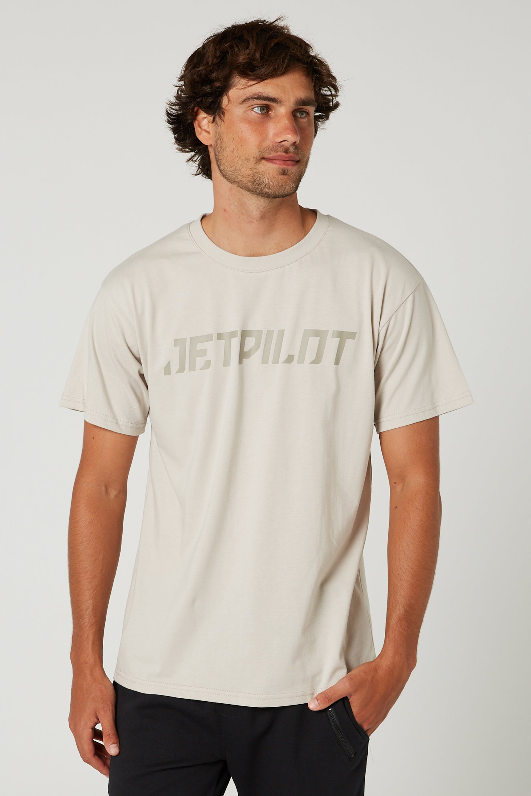 Jetpilot Corp S/S Mens Tee - Putty