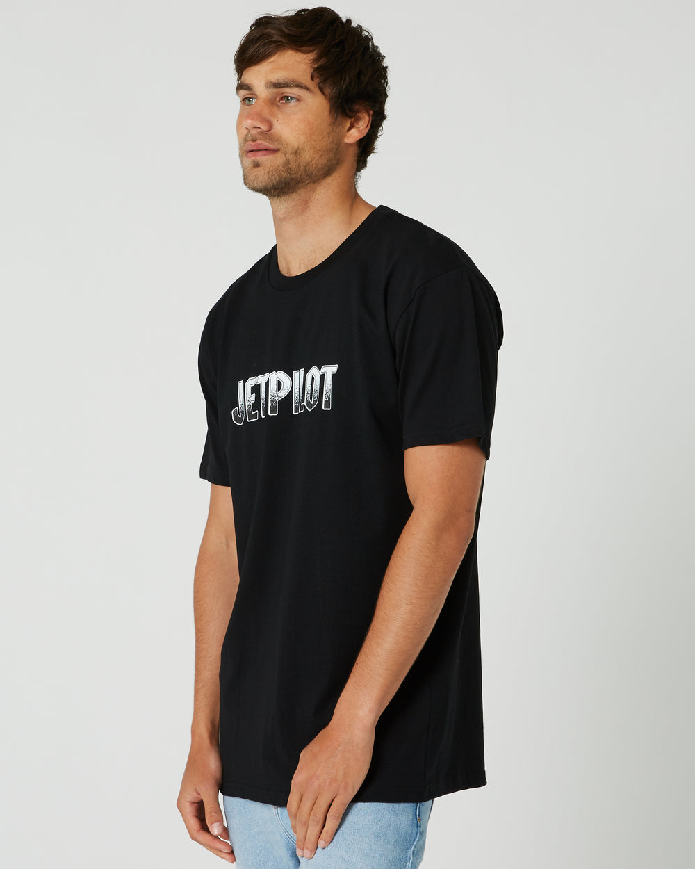 Jetpilot Shark Flash Mens Short Sleeve Tee - Black