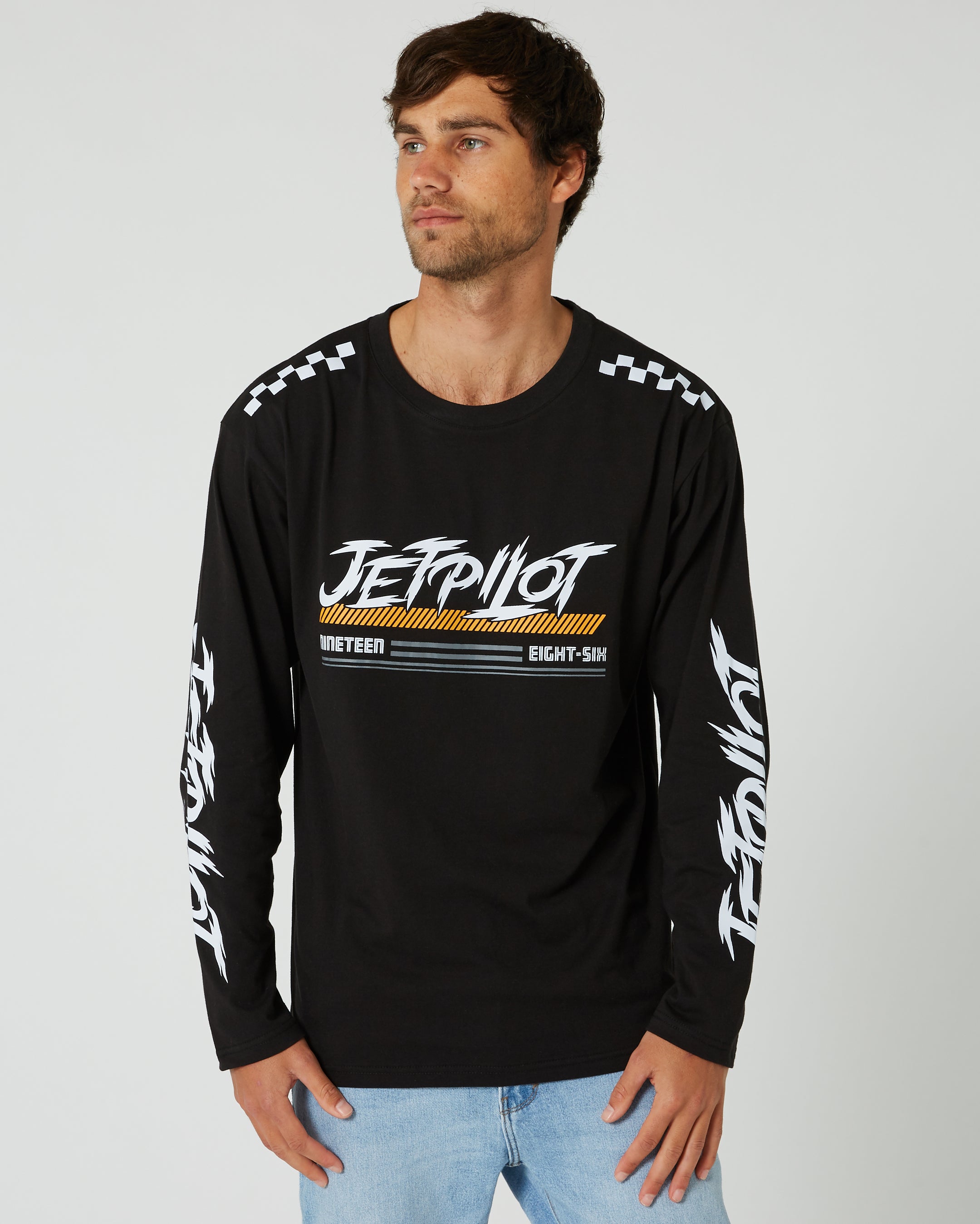 Jetpilot Race Tech Mens Long Sleeve Tee - Black