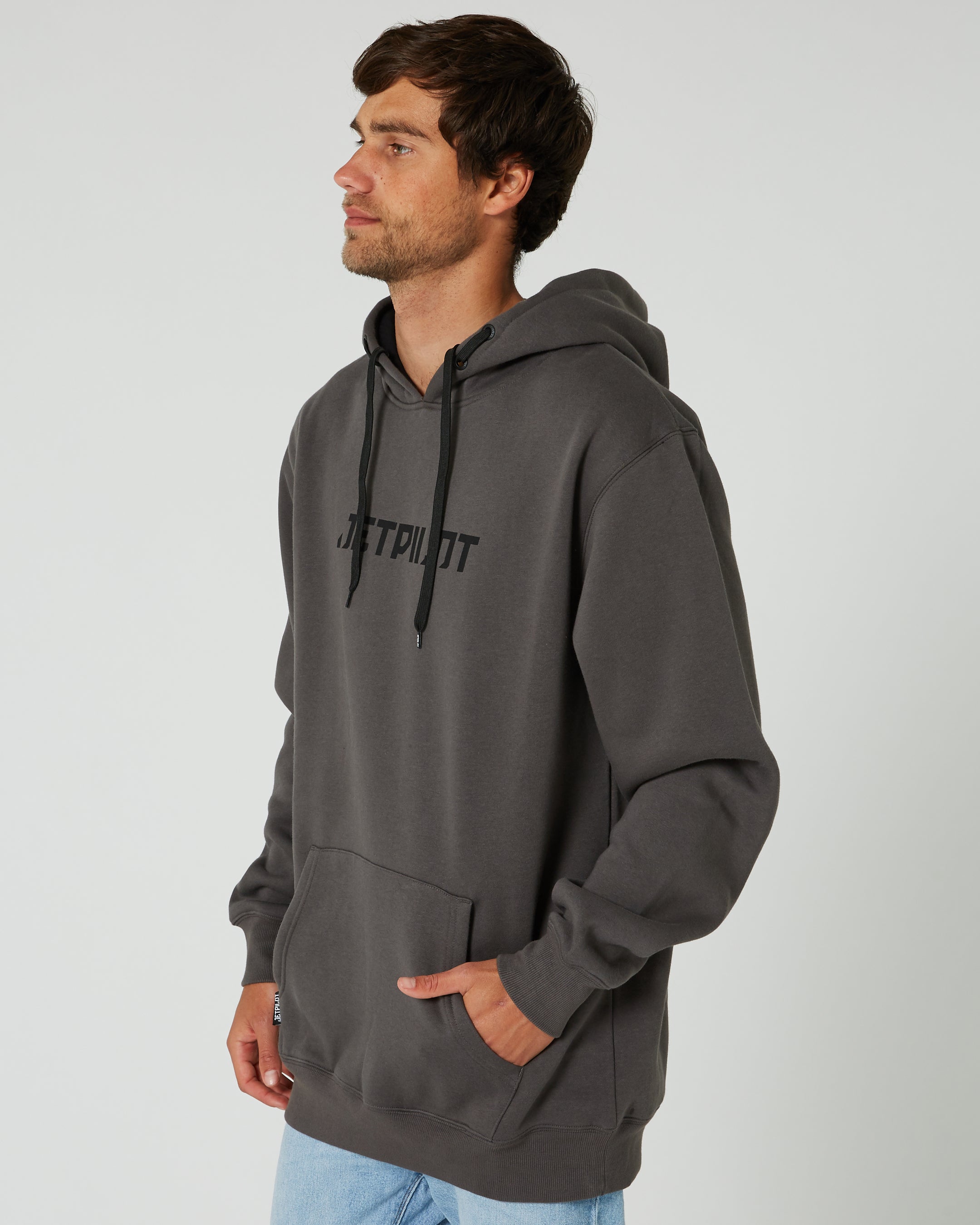 Jetpilot Cause Mens Pullover Hoodie - Charcoal 2