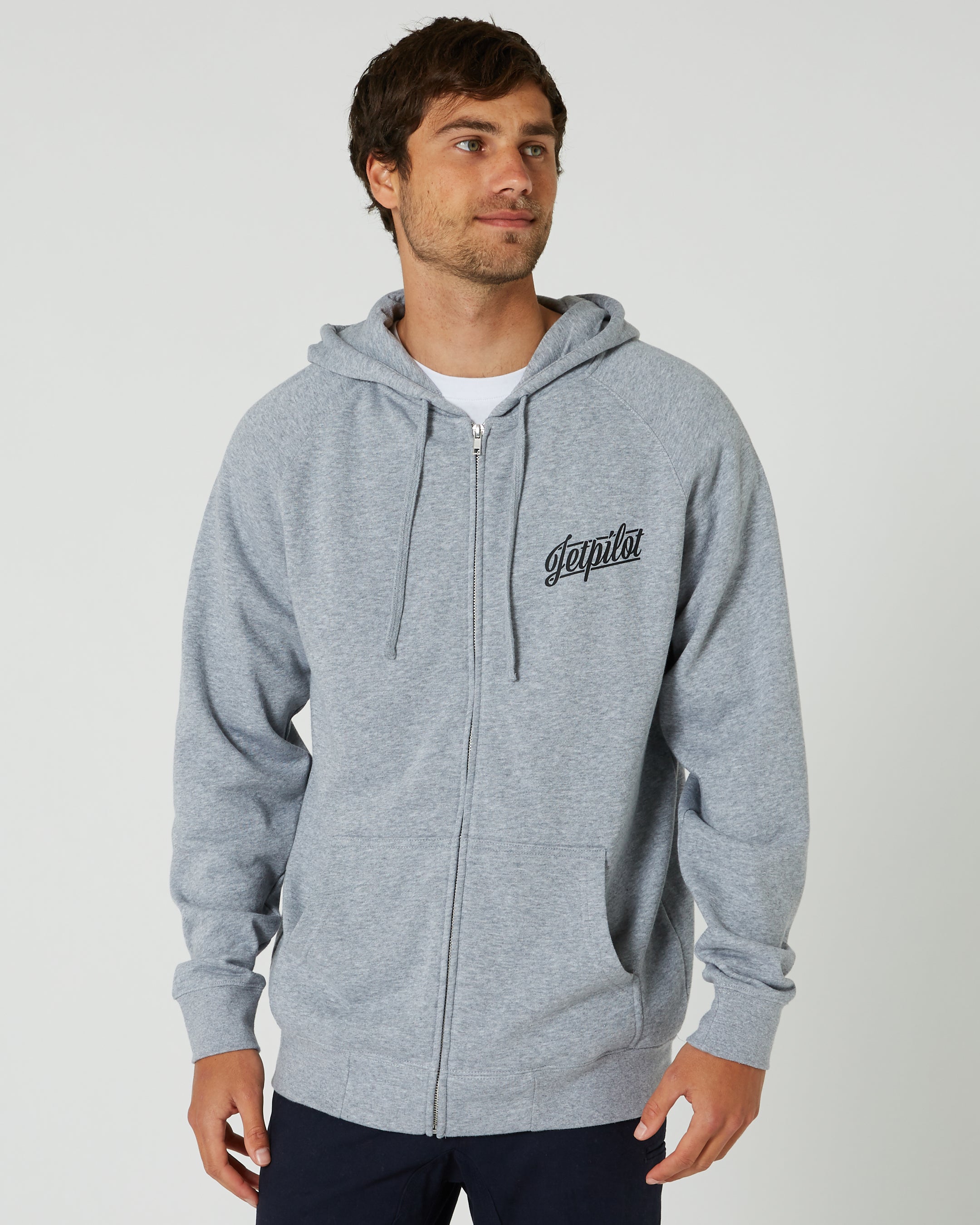 Jetpilot Friday Mens Zip-Up Hoodie - Heather